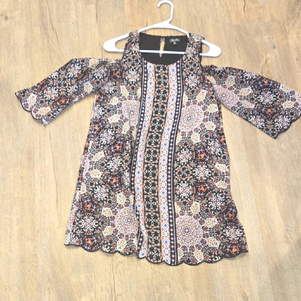 Lily Rose Black Floral Dress